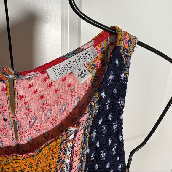 Patrons Of Peace Patchwork Print Boho Dress - Picture 4 of 4